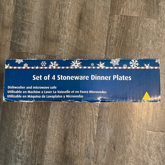 Vintage Debbie Mumm Sakura 4 pack stoneware Dinner Plates- In original package - Picture 3 of 4